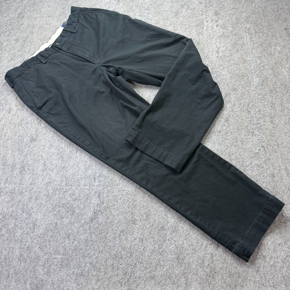 Polo Ralph Lauren Pants Men 35 x 30 Black Stretch Classic Fit Flat Front